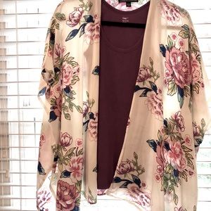 Floral boho kimono
